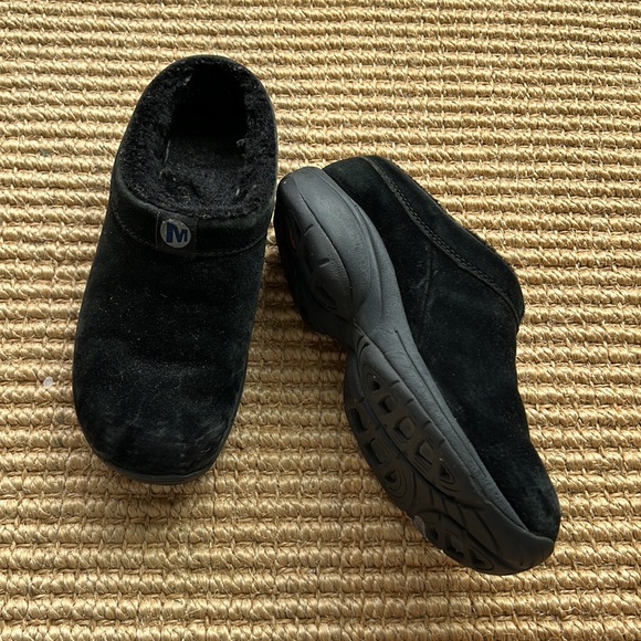 Merrell suede clogs SZ 37 air cushion sole - Picture 2 of 4